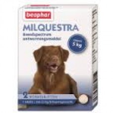 Beaphar Milquestra dog wormer - 2 beef flavoured tablets